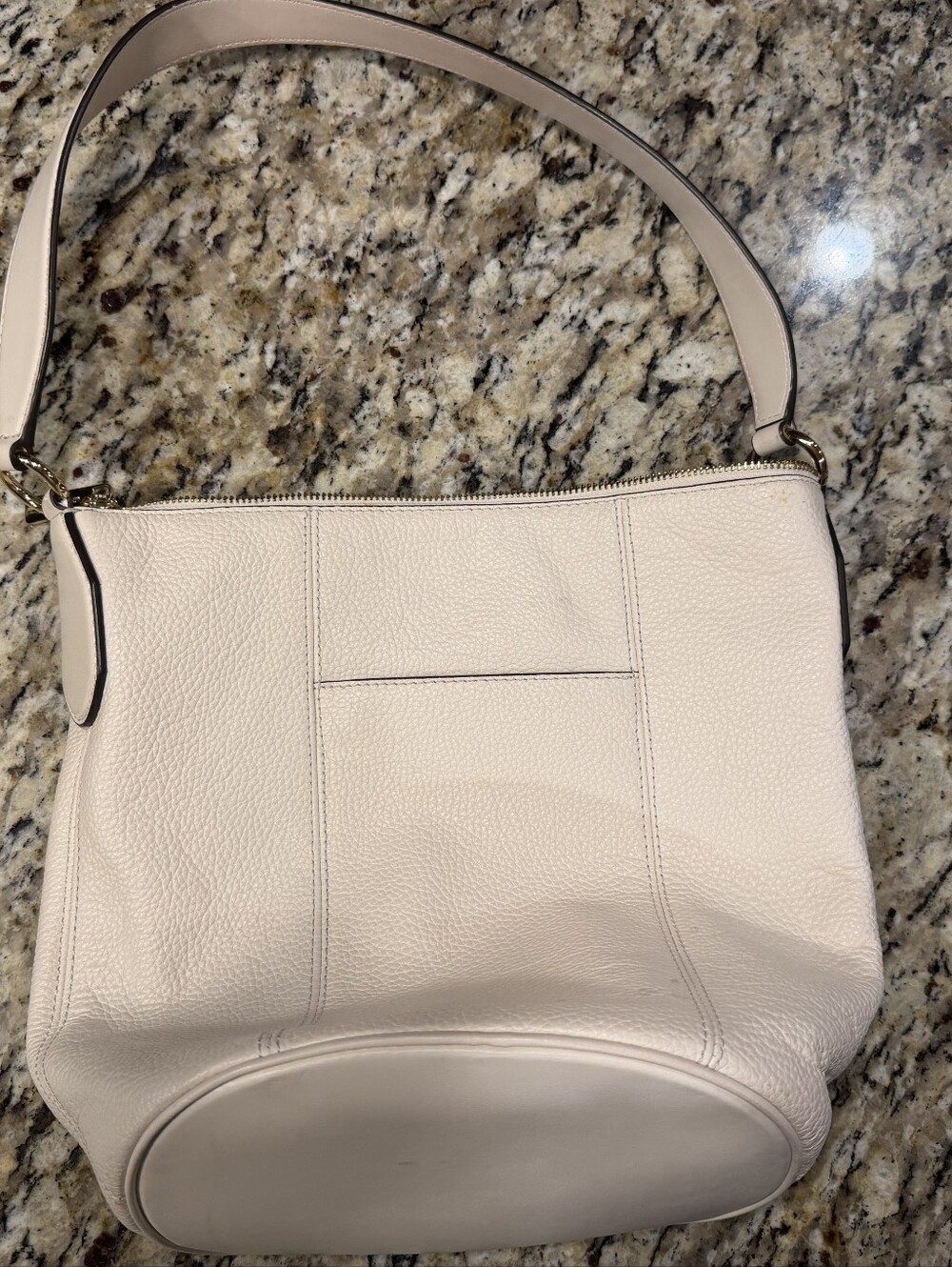 Michael Kors Brooke Medium Bucket Bag, White, EUC
